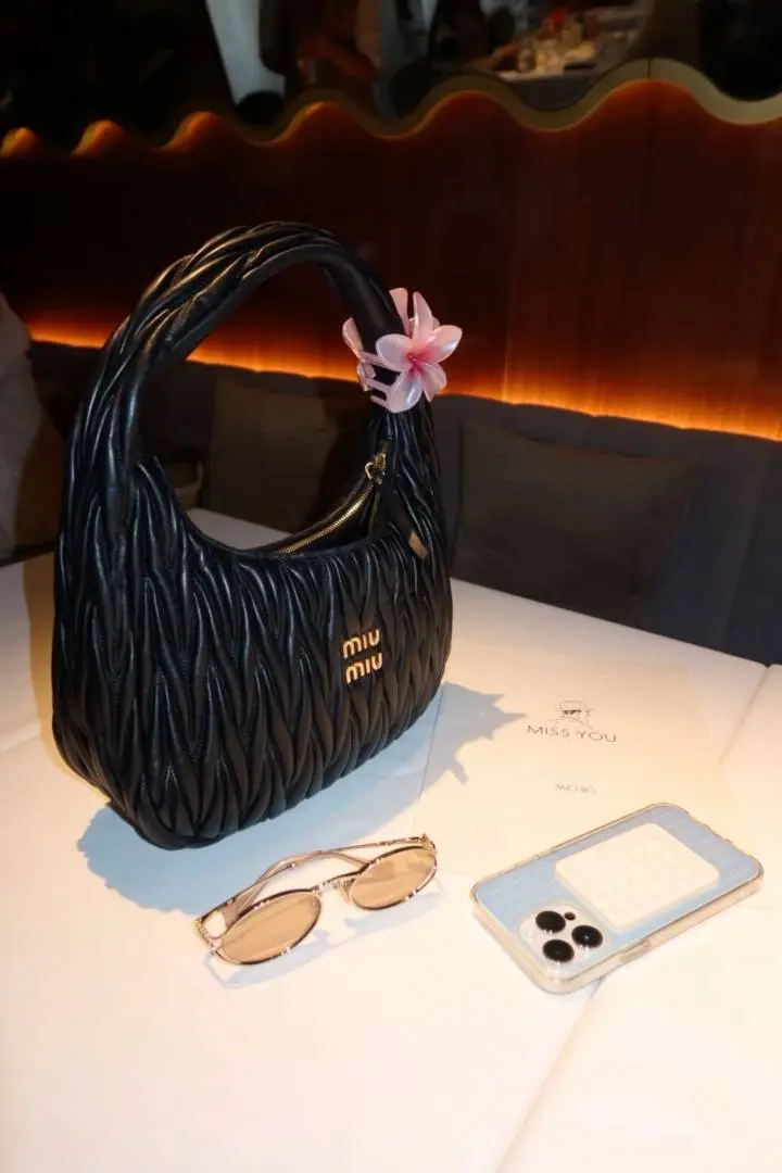 Miu Miu Matelasse Hobo Bag With Original Box & Dust Cover Packing - Image 5