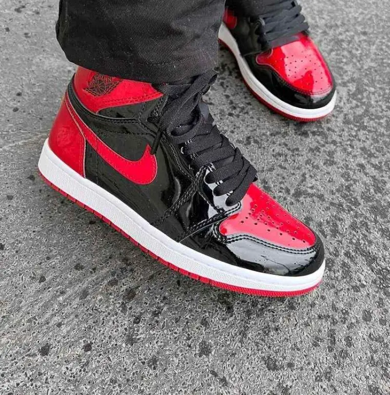 Nike Air Jordan Retro 1 Bred Patent Semi UA - Image 8