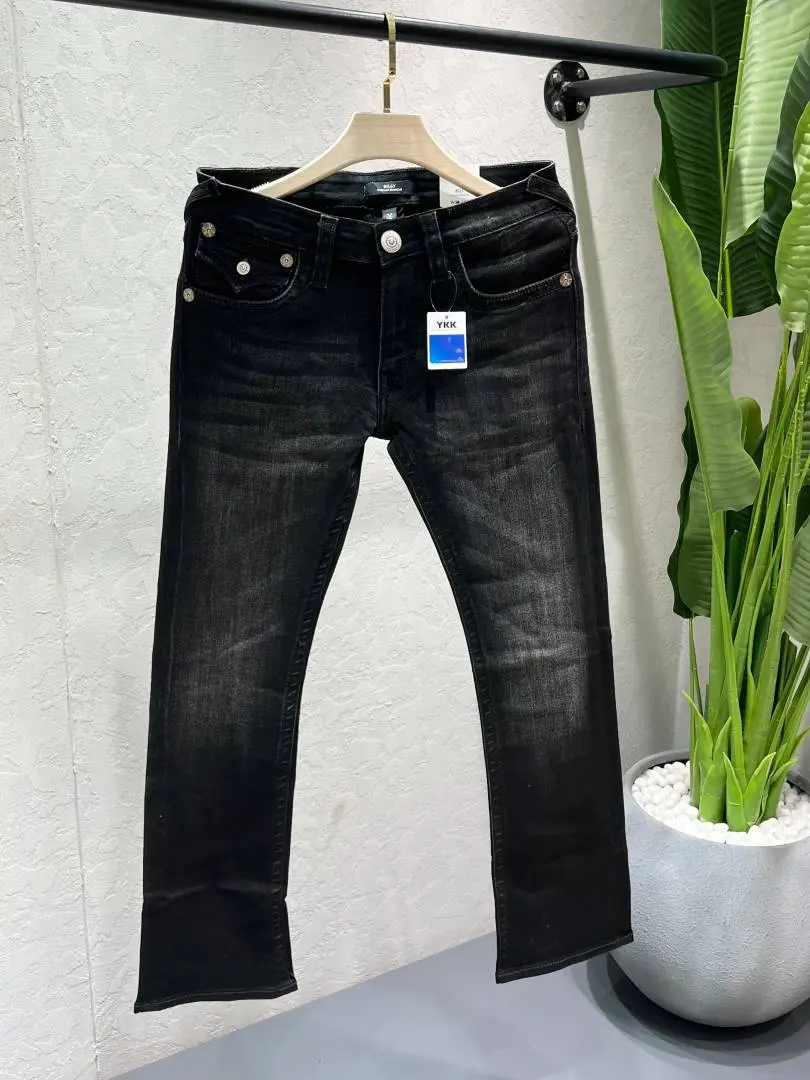 True Religion Black Bootcut Premium Imported Stretchable Comfortable Fabric Denim with Back Flap Pocket Embroidered Design 4592 - Image 2
