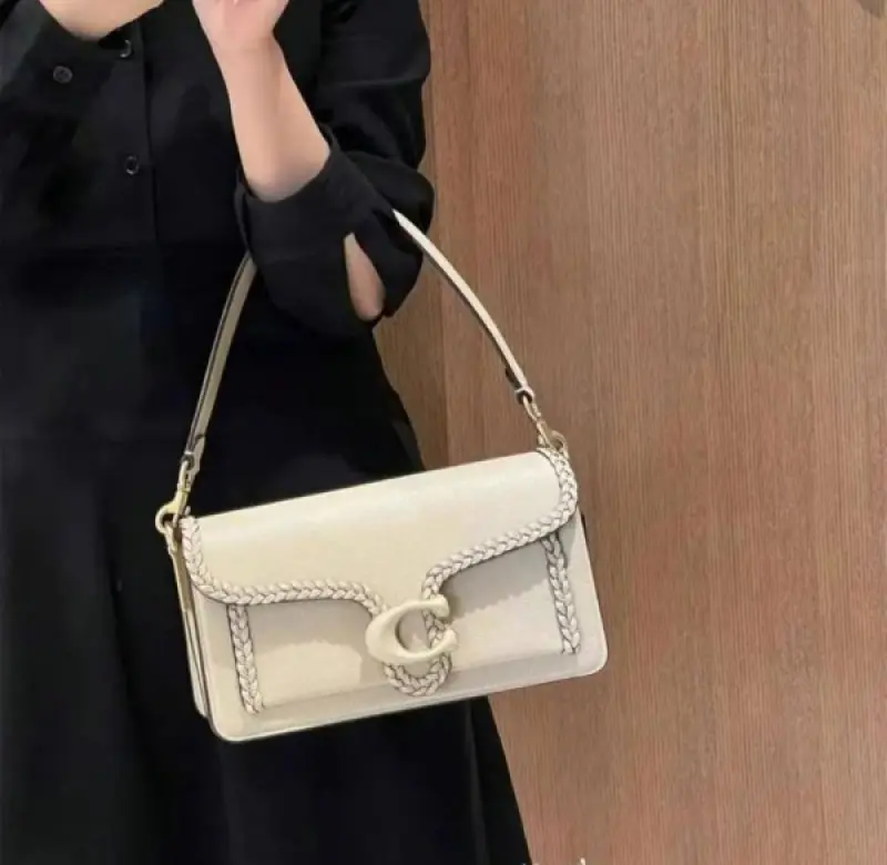 Coach Tabby 26 Elite Quality Shoulder Bag With OG Double Magnetic Box & Dust Bag & 2 Belts (Of White-664) - Image 6