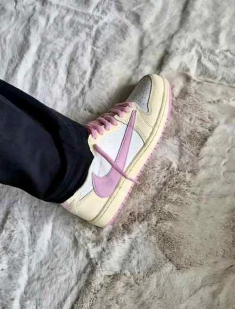Travis Scott X Air Jordan 1 Low OG Shy Pink womens Semi Ua fix 145 - Image 5