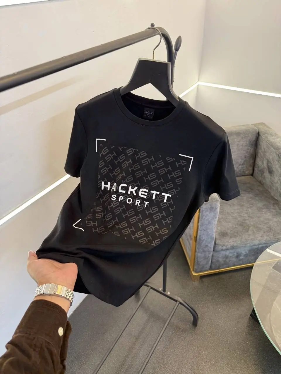 Hackett black imported round neck tshirt - Image 2
