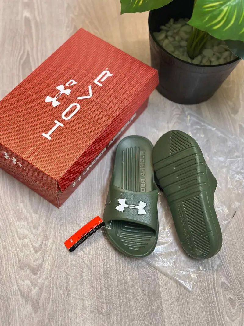 Under Armor Core PTH Green Slides - Image 2