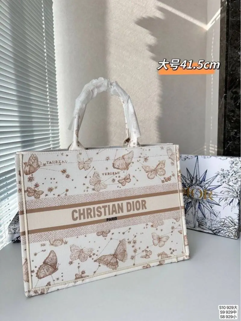 Dior Book Large Tote Premium Oblique With OG Box & Dust Bag & Scarf (Butterfly-824) - Image 2