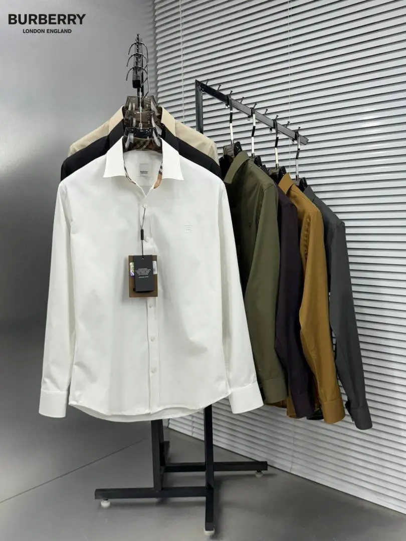 Burberry Chest Logo Full Sleeves Shirt White - Image 5