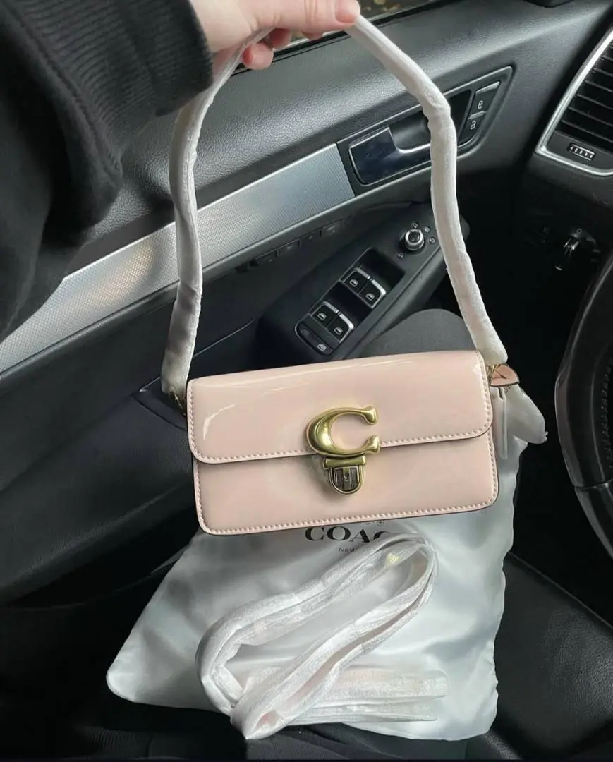 Coach Studio Baguette Patent-Pink Leather With OriginalBox DustCover Tags - Image 2