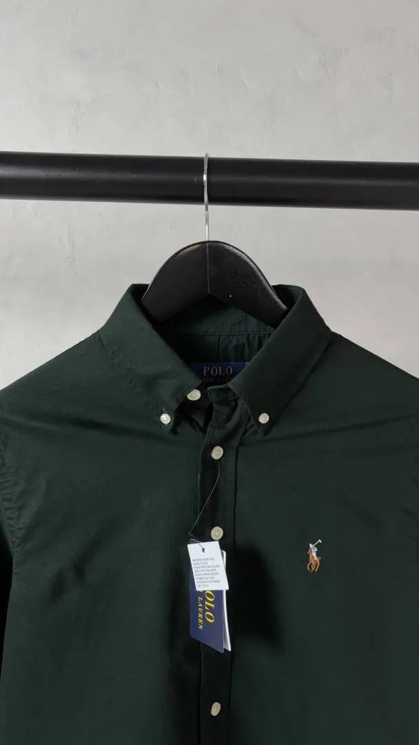Ralph Lauren Polo Dark Green Oxford Shirt 1003 - Image 3
