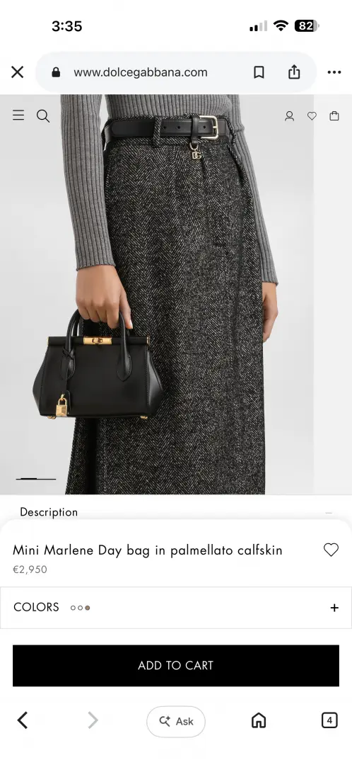 Dolcce & Gabbana 9026 Mini MarleneBlack With Original Box & DustCover - Image 2