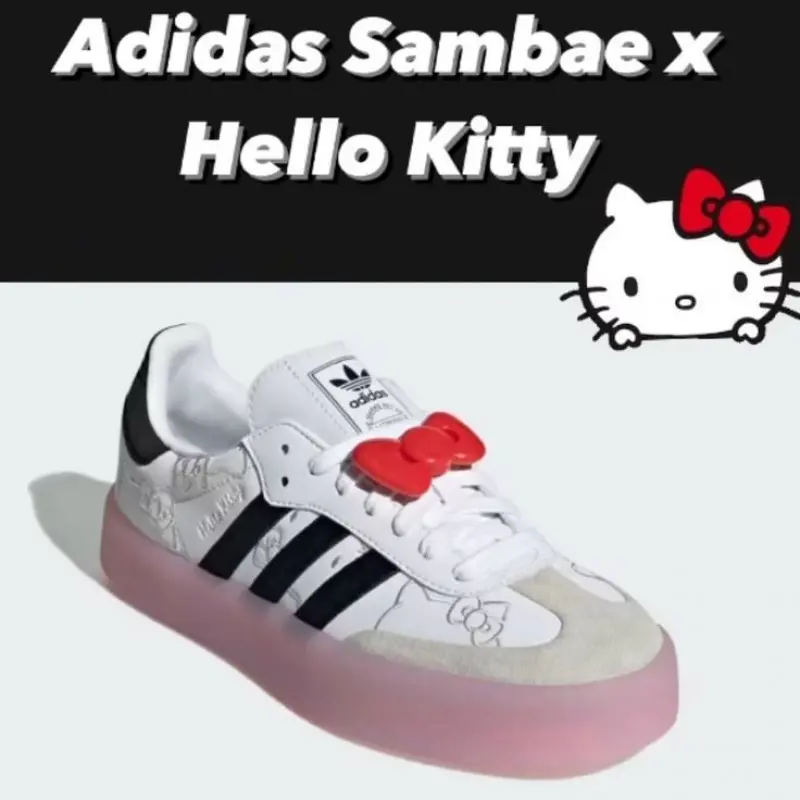 Adidas hello kitty x samba white black clear pink w - Image 4