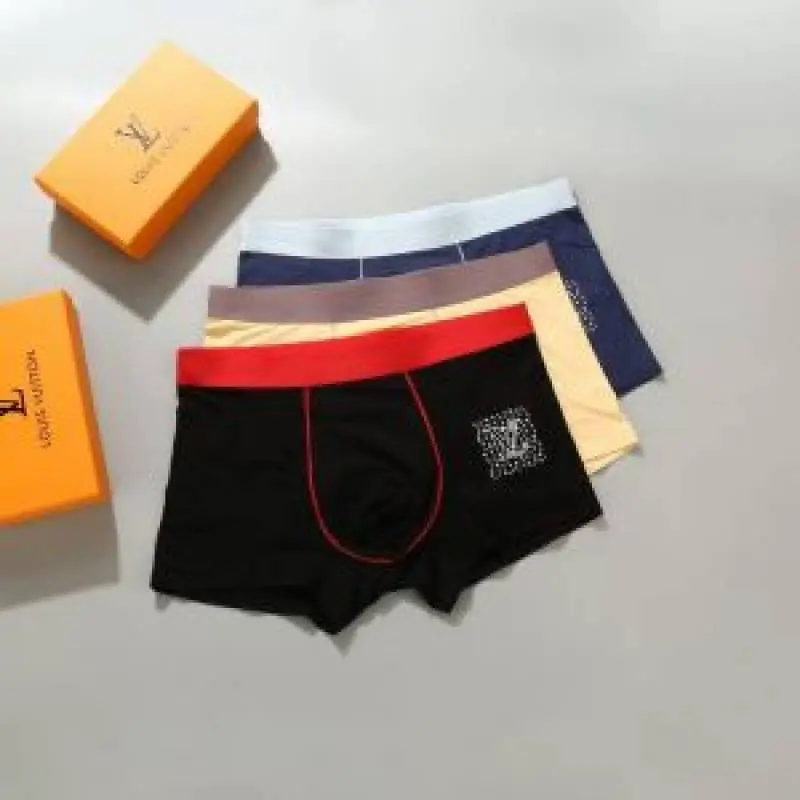 Louiiss vuitton imported underwear with box 3 piece set