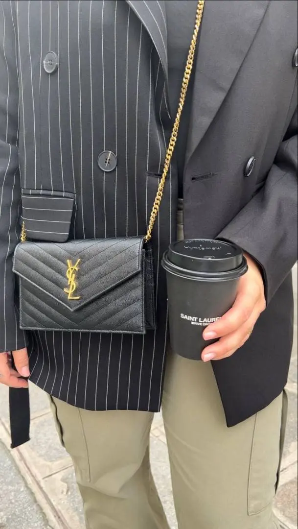 Ysl Envelope Flap Crossbody Bag With OriginalBox & Dust Cover - Image 6