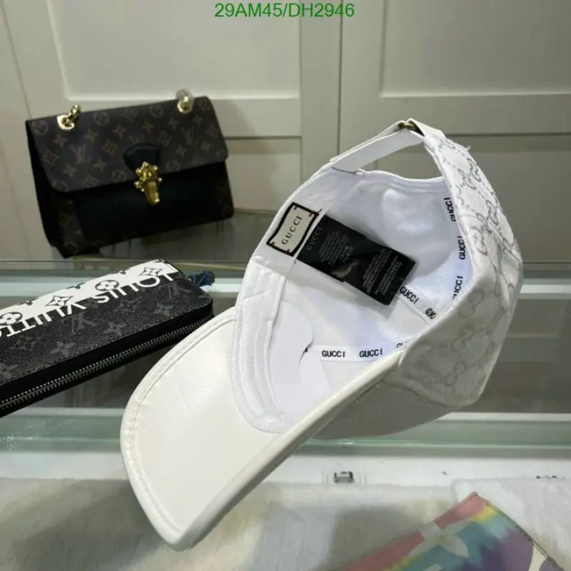 Gucci GG Small Monogram Leather White Premium Unisex Cap With Safety Box - Image 4