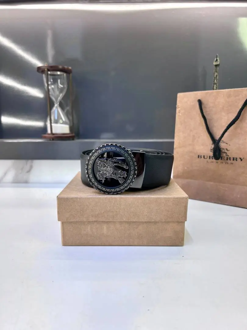 Burberry Glossy Grey Reversible Belt Fa 732 - Image 2