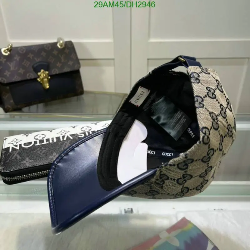 Gucci GG Small Monogram Leather Blue Premium Unisex Cap With Safety Box - Image 4