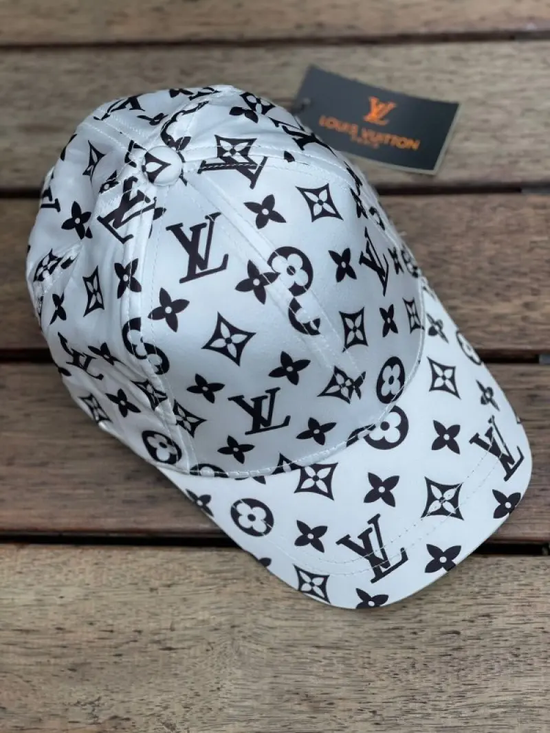 Louis Vuitton Monogram Black And White Premium Unisex Cap With Safety Box 854