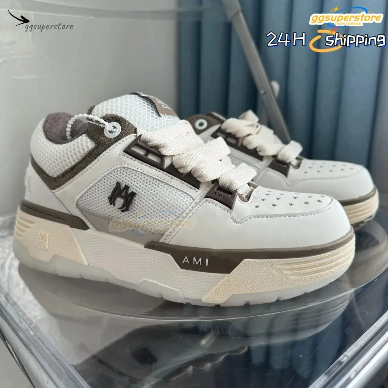ameerii. ma2 low top white brown sneakers - Image 3