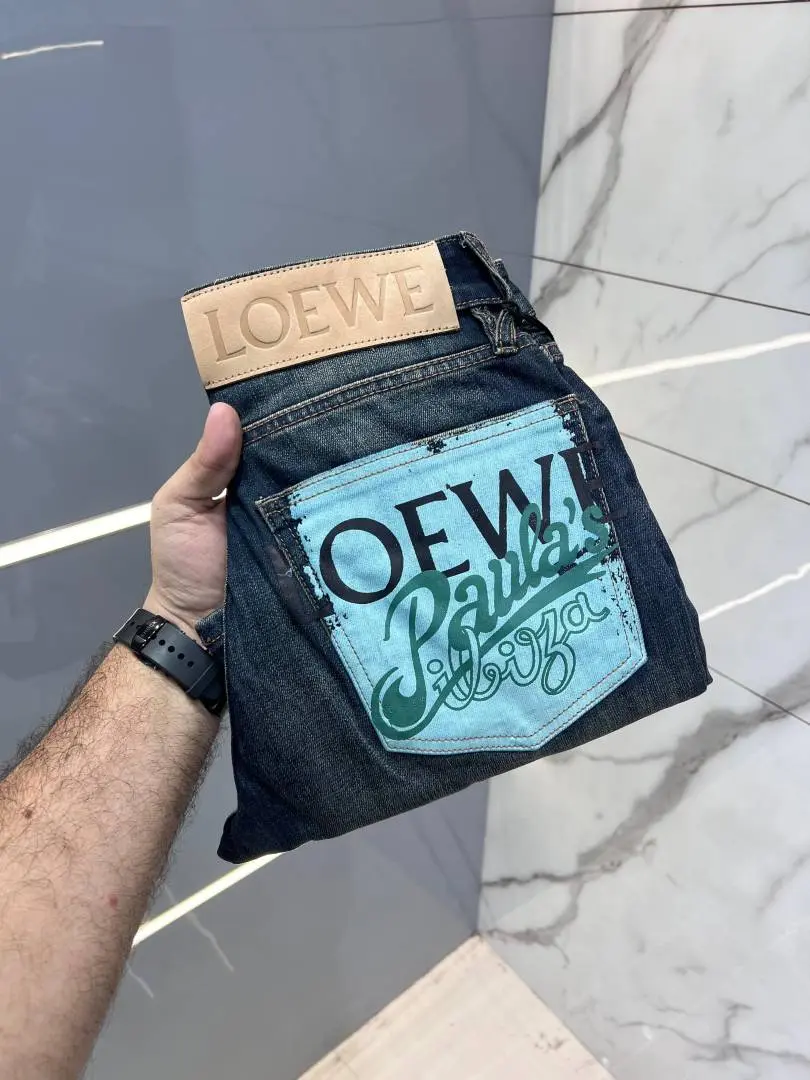 Loew Dark Shade Premium Imported Stretchable Lycra Fabric Boot Cut Denim with Emboss Design 2822 - Image 2