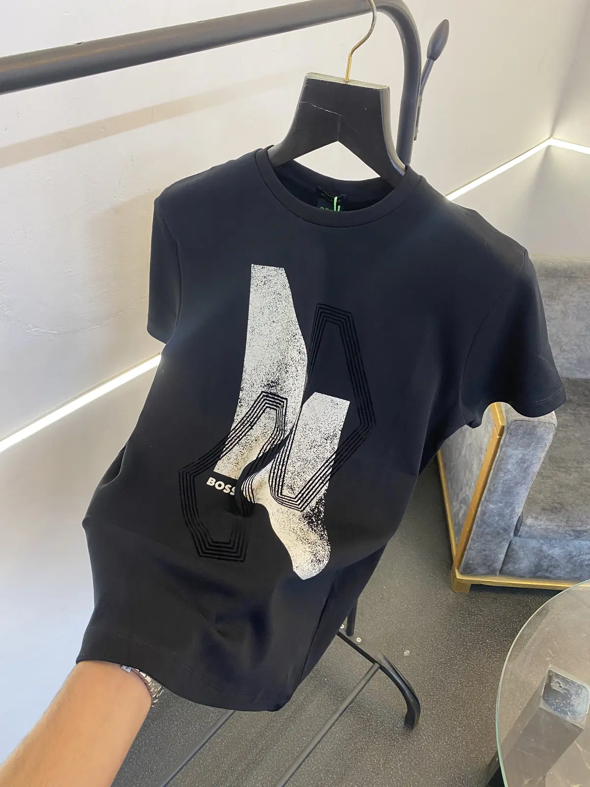 Hugo bos imported round neck tshirt black - Image 2