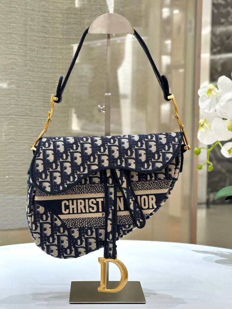 Dior Saddle Oblique Blue Monogram With OriginalBox - Image 2