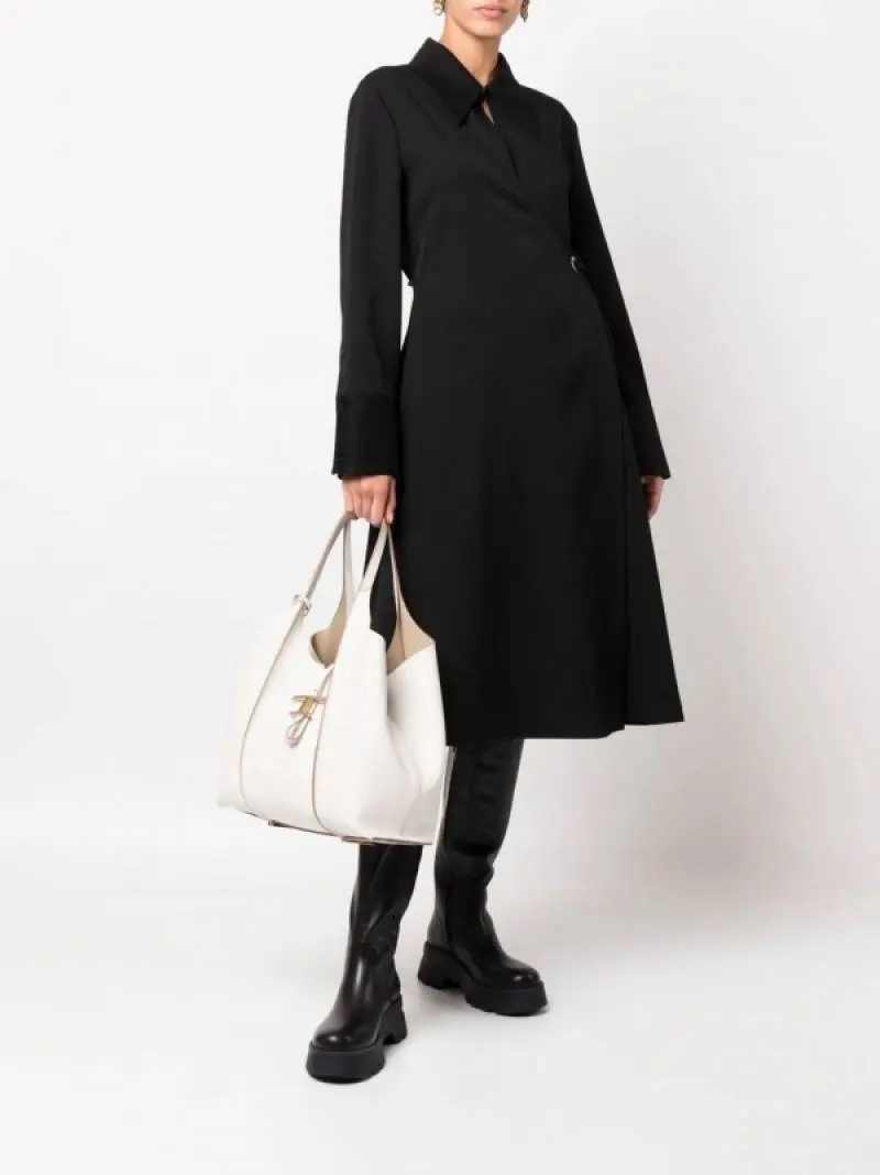 Todds T Timeless Premium Quality Leather Bag With Extra Pouch & OG Magnetic Box With Dust Bag (White - 445) - Image 3