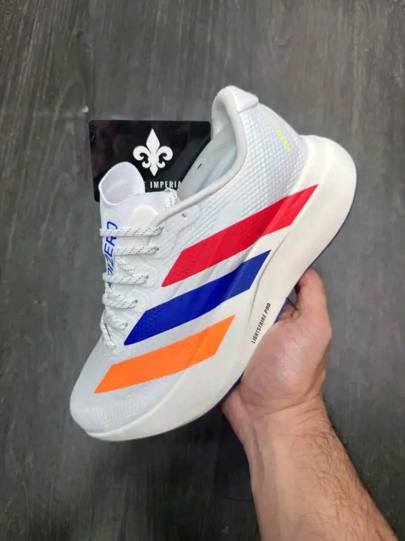 Adidas Adizero Evo SL Cloud White Lucid Red Blue 1245 - Image 5