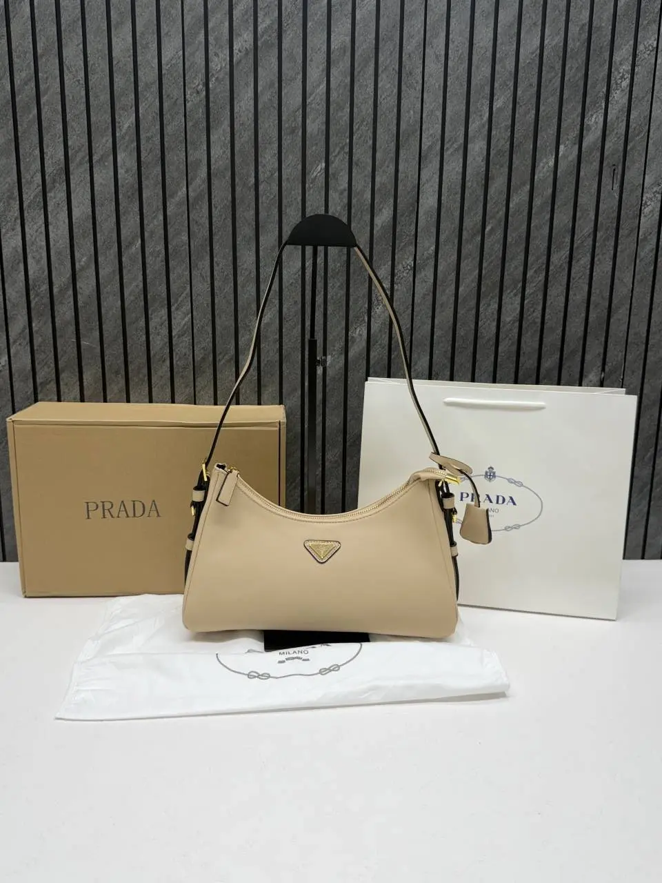 Prada CB Aimee ShoulderBag With OriginalBox CarryBag - Image 6