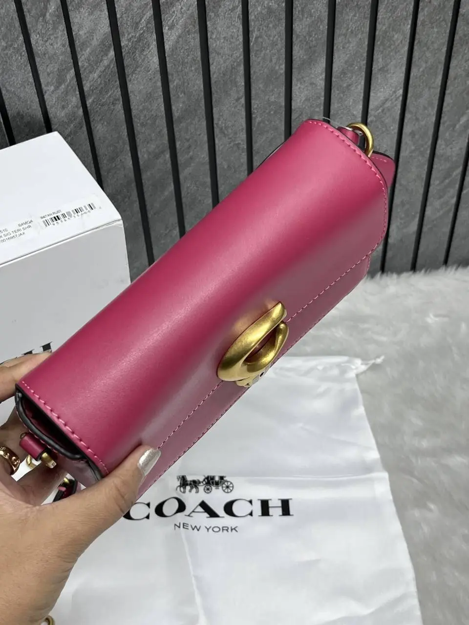 Coach Studio Baguette Hot-Pink Leather With OriginalBox DustCover Tags - Image 10
