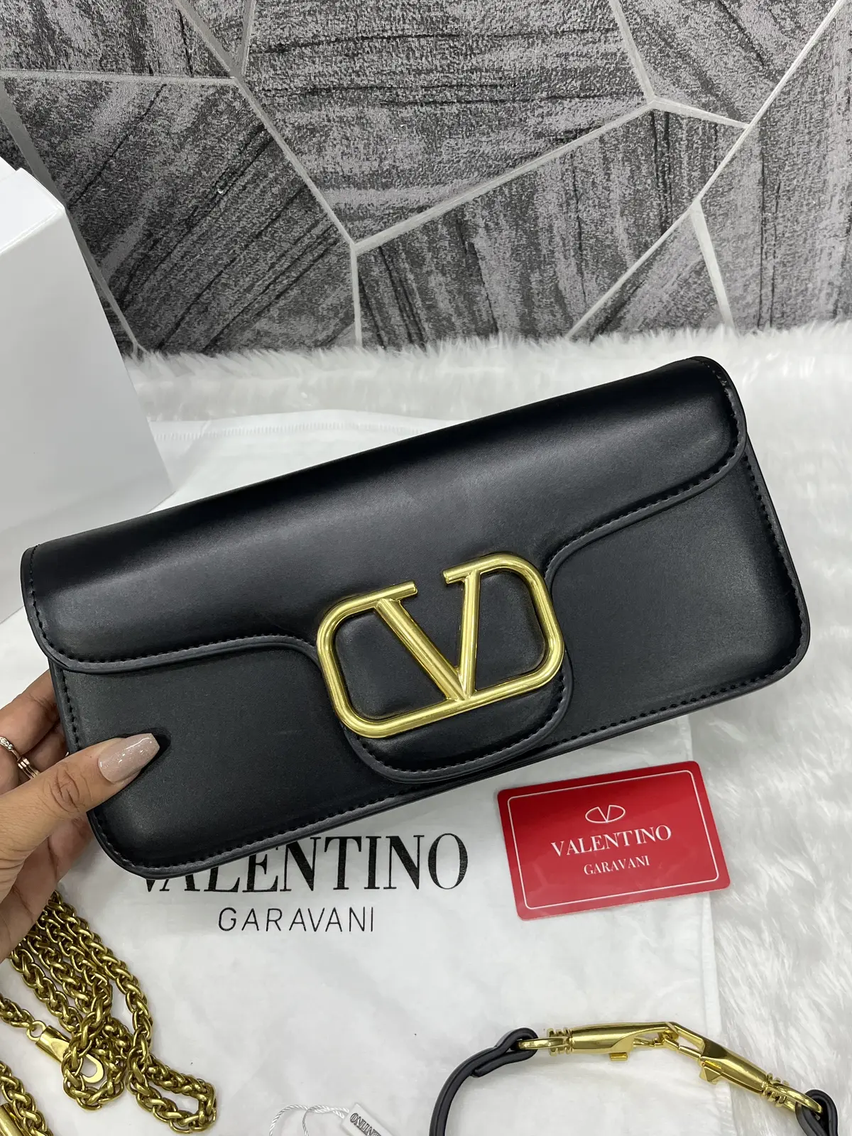 Valentino V Loco Black Large Shoulder Bag With OriginalBox - Image 3