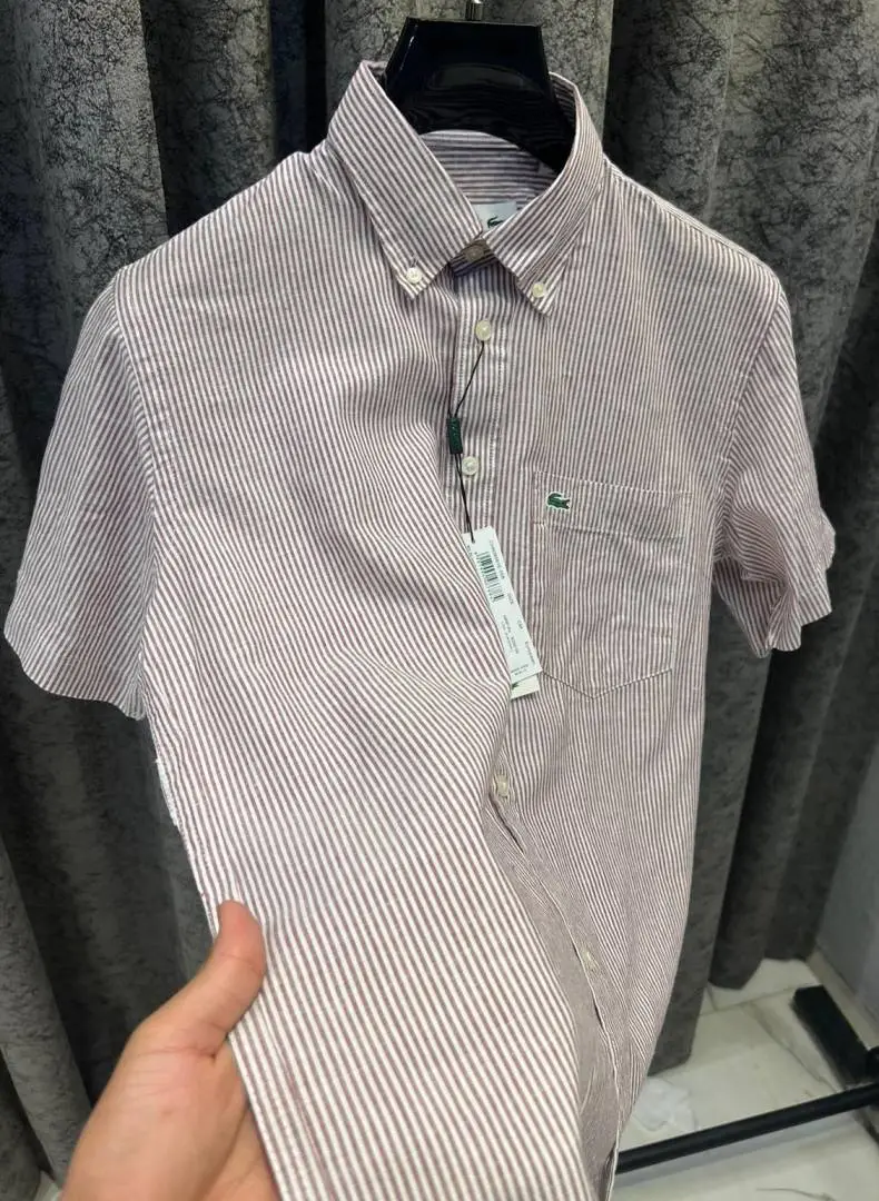 Lacoste IMPORTED STORE ARTICLE DESIGNER SHIRT MAROON - Image 2