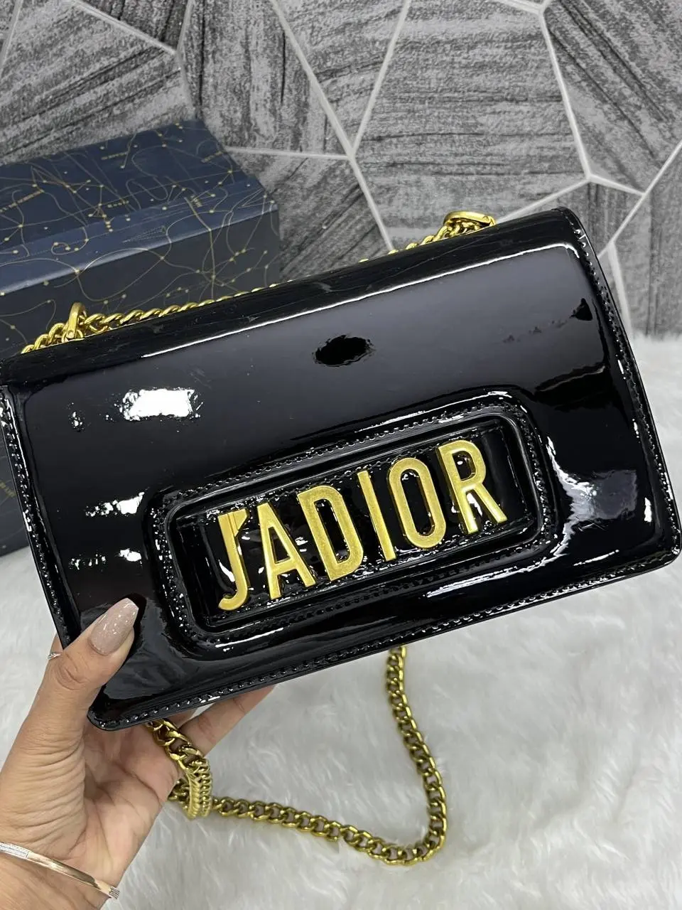 Dior JAdiyor Logo Leather Flap Bag With OriginalBox - Image 3