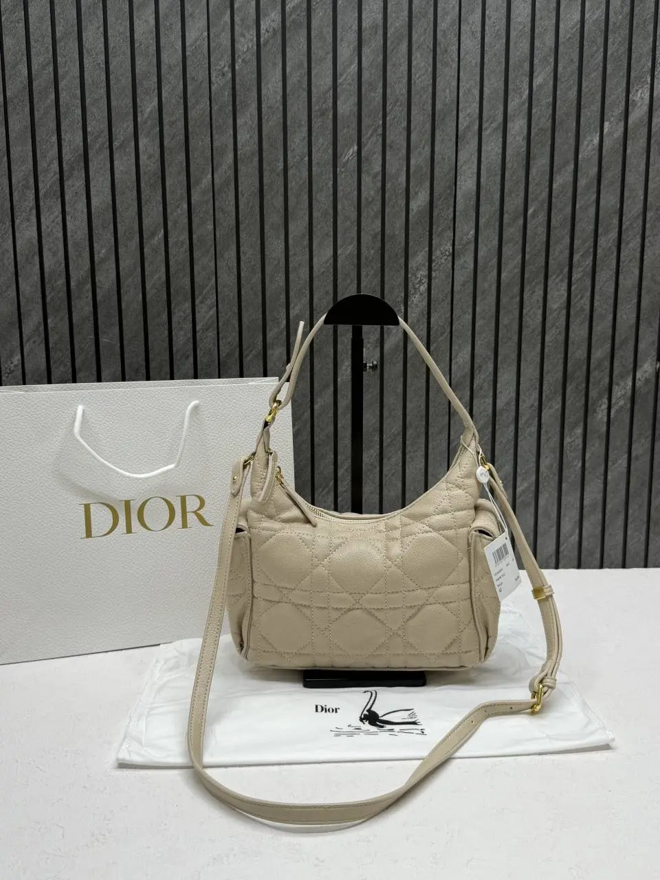 Dior CB D Dream Medium Hobo Shoulder Crossbody Bag With CarryBag & DustCover - Image 4