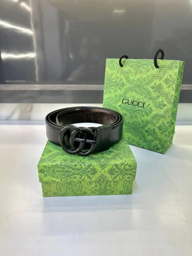 Gucci Reversible Full Black Belt Fa 289 - Image 2