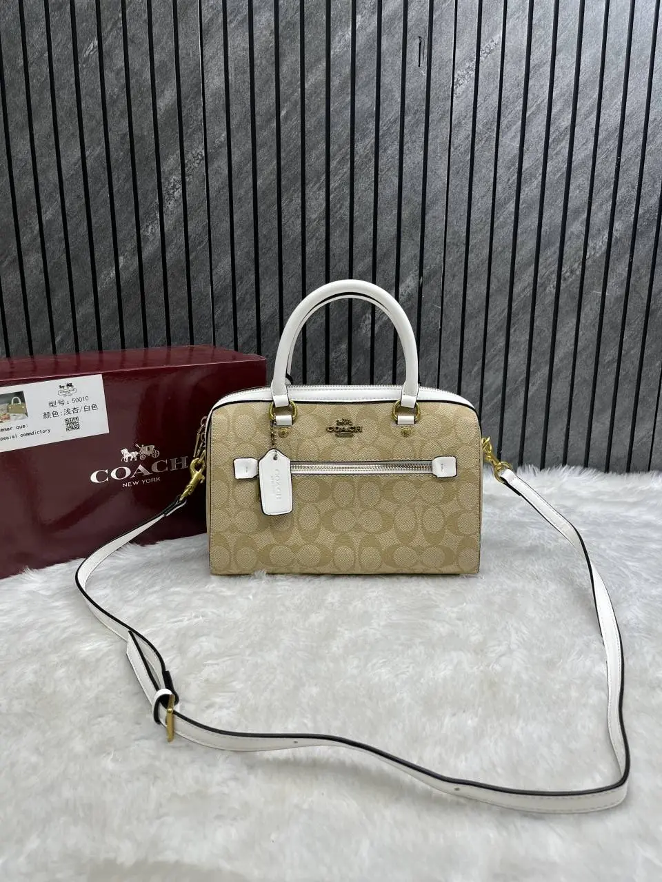 Coach Rowan Large Boston Bag With OriginalBox DustCover