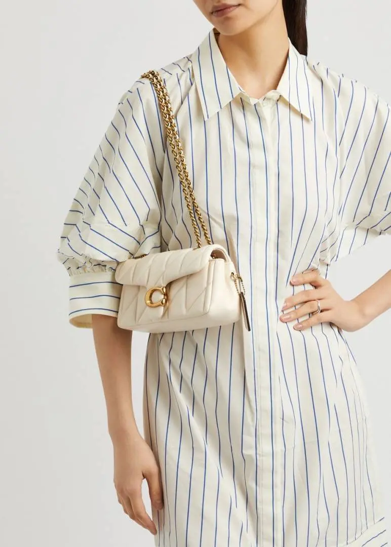 Coach Tabby 20 Quilted White-gold ShoulderBag With OriginalBox DustCover - Image 5