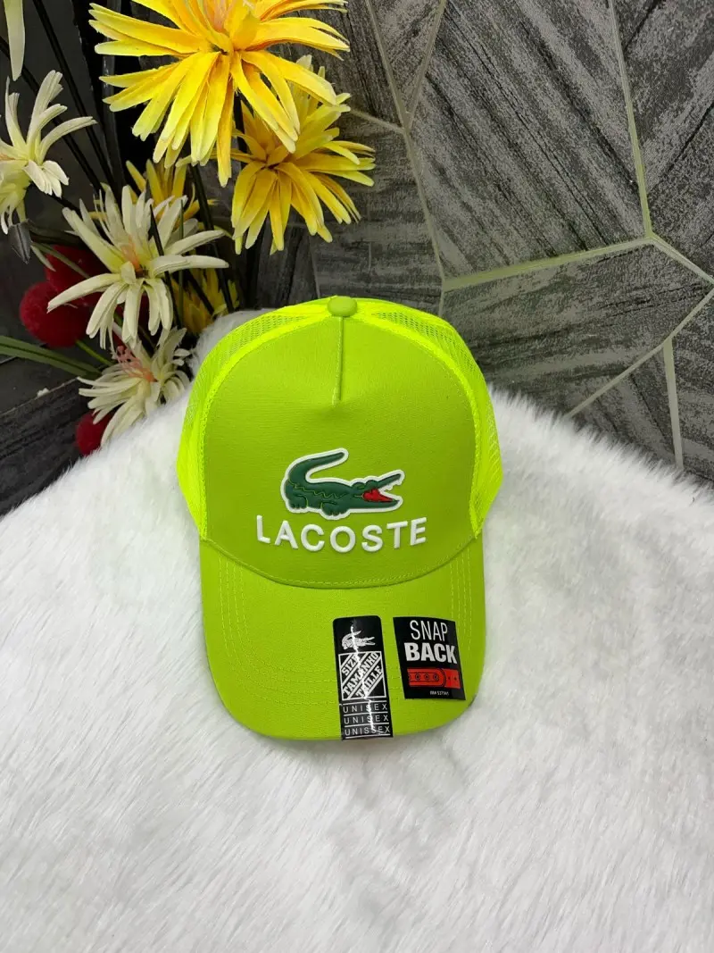 Lacoste Crocodile Front Logo Net Premium Unisex Cap With Safety Box (Green) - Image 5