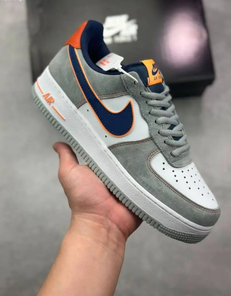 Air Force 1 Grey Navy Orange Fresh Sale - Image 3