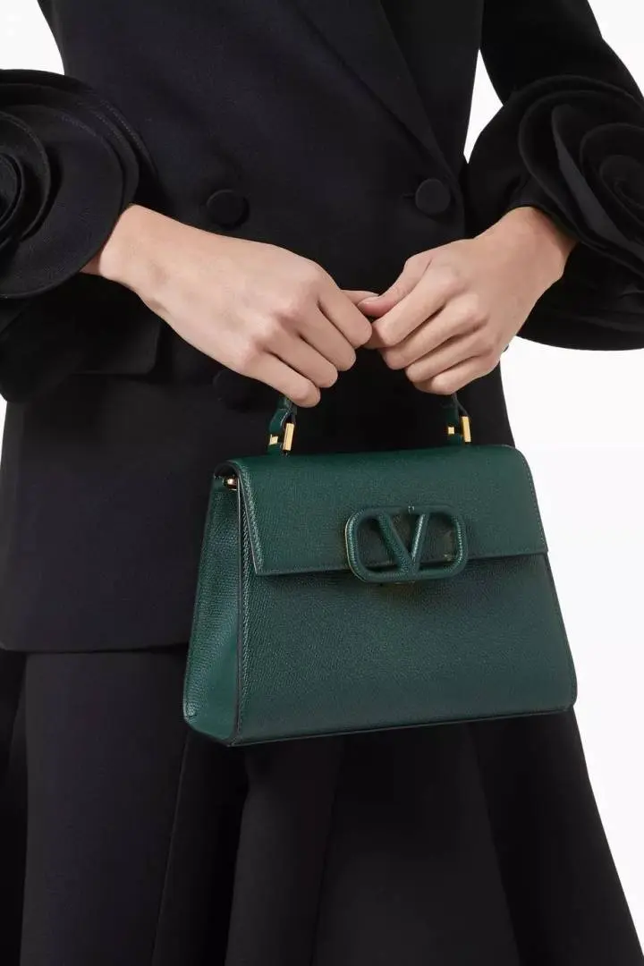 Valentinnoo Green VSling TopHandle ShoulderBag With duscovero - Image 2