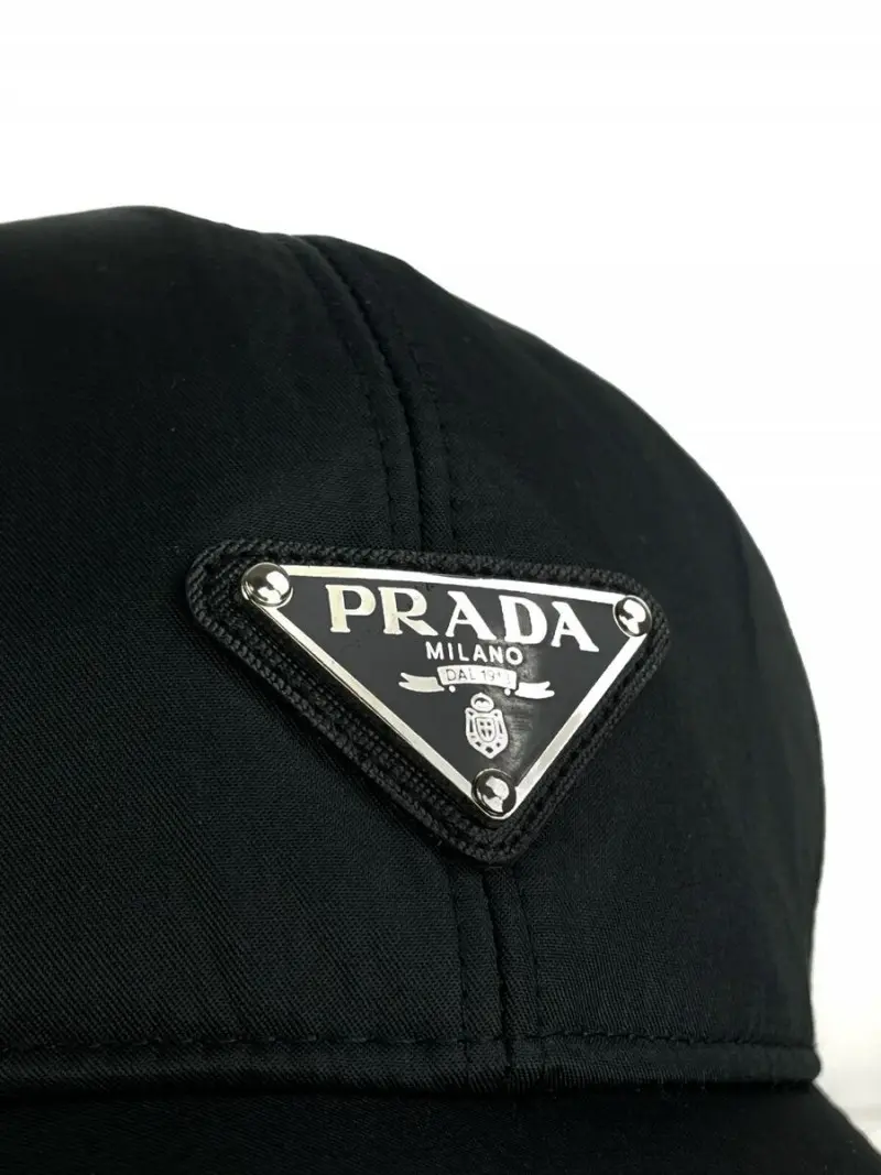 Prada Re Edition Nylon Black Front Logo Premium Unisex Cap (With Safety Box) - Image 4