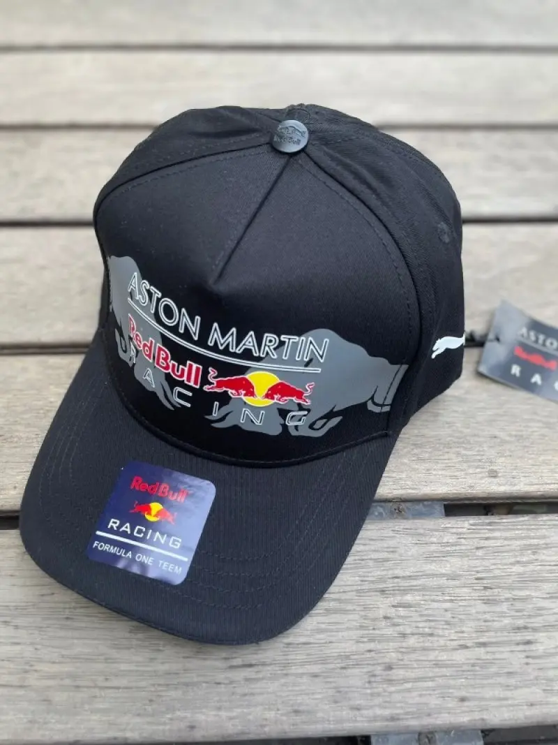 Aston Martin X Redbull 2016 F1 Race Collab Grey And Black Premium Unisex Cap (With Box)