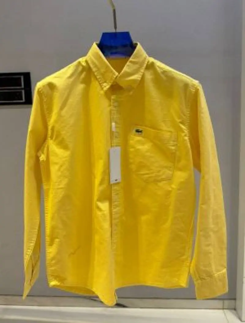 Lacoste IMPORTED STORE ARTICLE SHIRT YELLOW - Image 5