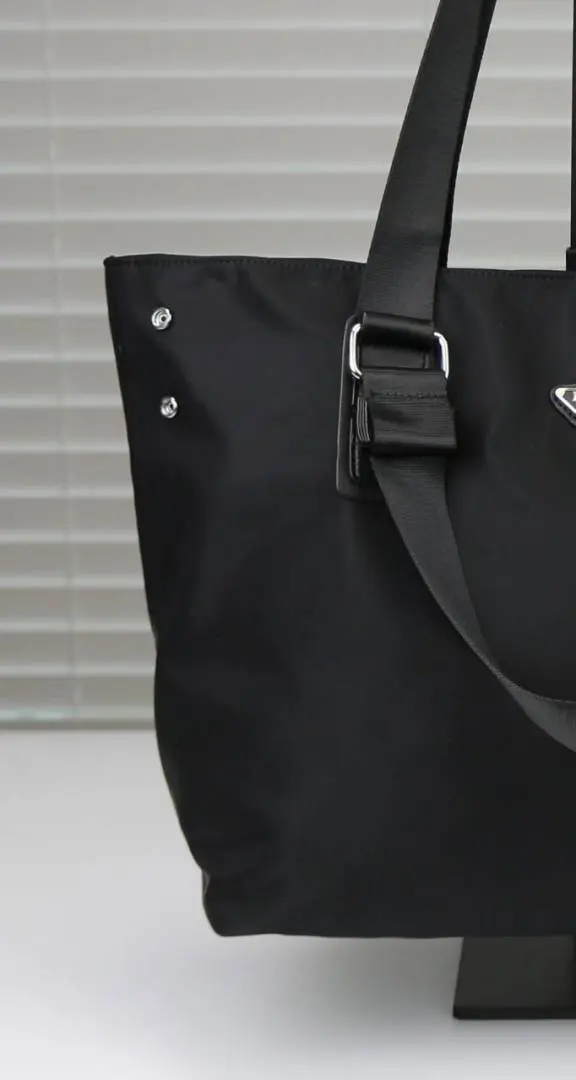 Prada Tessuto Saffiano Top Zip Premium Tote Bag With Dust Bag (Black - 266) - Image 3