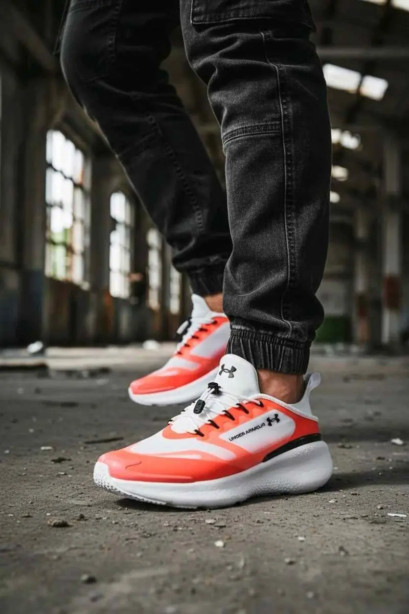 underr Armourr Nova Slipspeed White Orange - Image 5