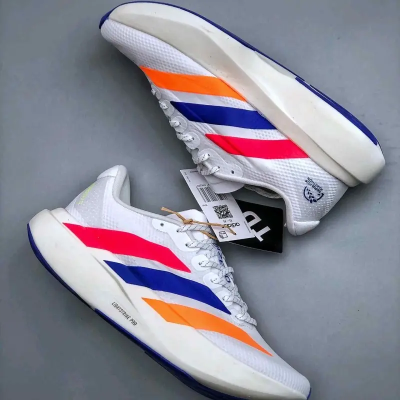 Adidas Adizero Evo SL Cloud White Lucid Red Blue 1245 - Image 4