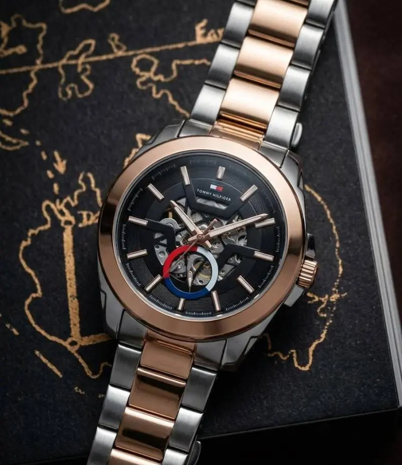 Tommy Hilfigar automatic skeleton Copper Black