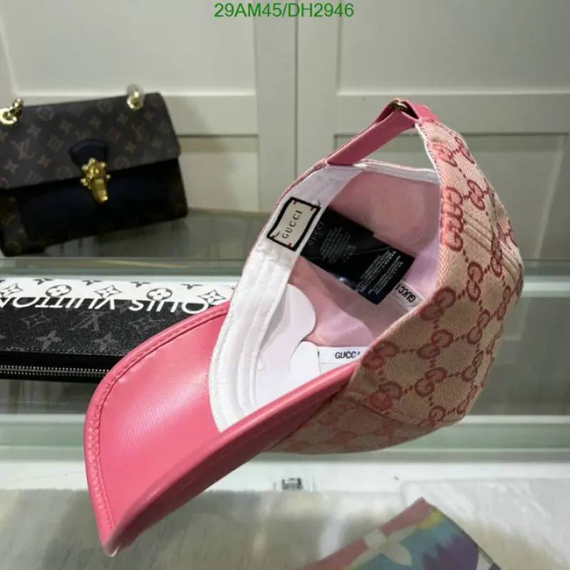 Gucci GG Small Monogram Leather Pink Premium Unisex Cap With Safety Box - Image 3