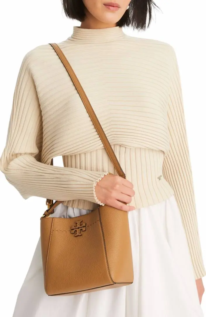 Tori Burch McGraw Bucket Bag With OriginalBox DustCover - Image 10