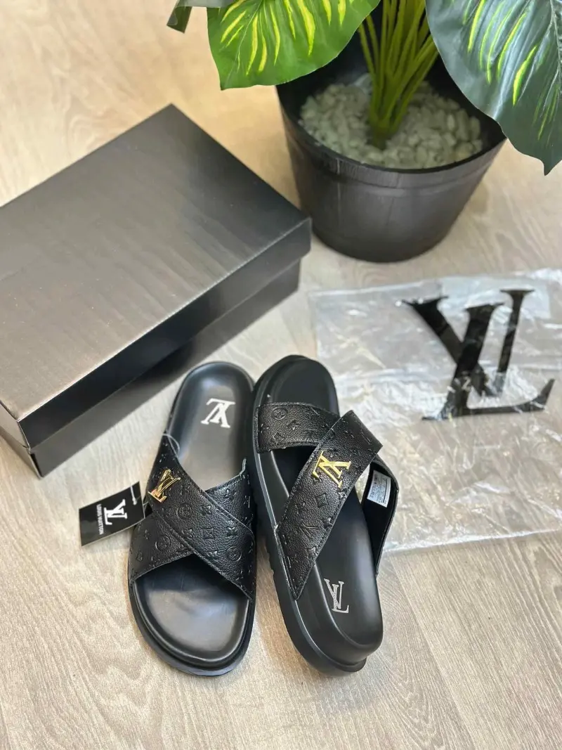 Louis Vuitton Venice Mule Premium Black Slides - Image 2