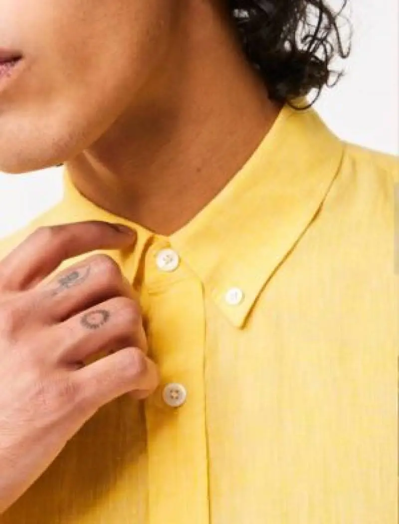 Lacoste IMPORTED STORE ARTICLE SHIRT YELLOW - Image 3