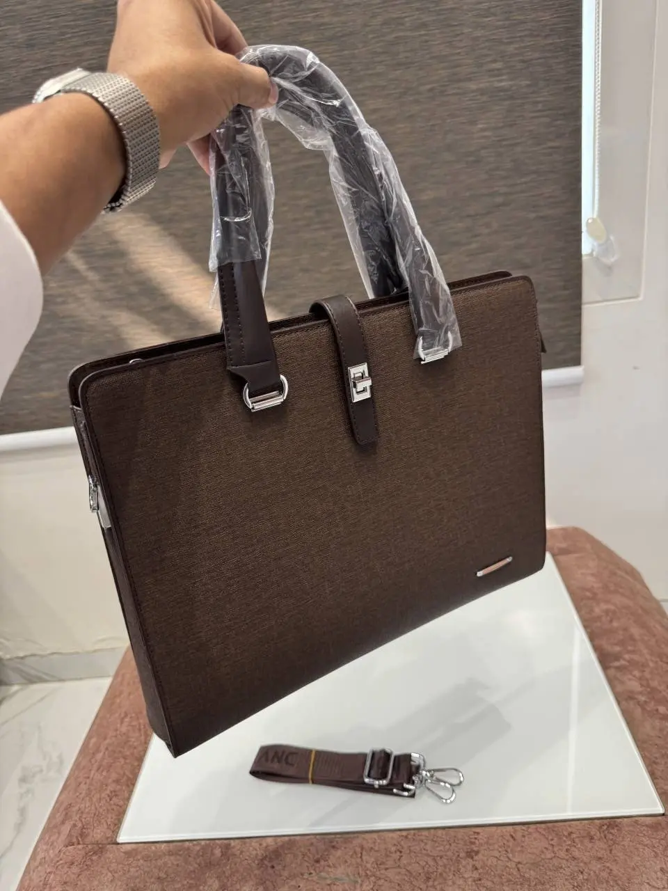 Mont Blanc Premium Laptop Bag X Office Bag M6135-5 Brown - Image 5