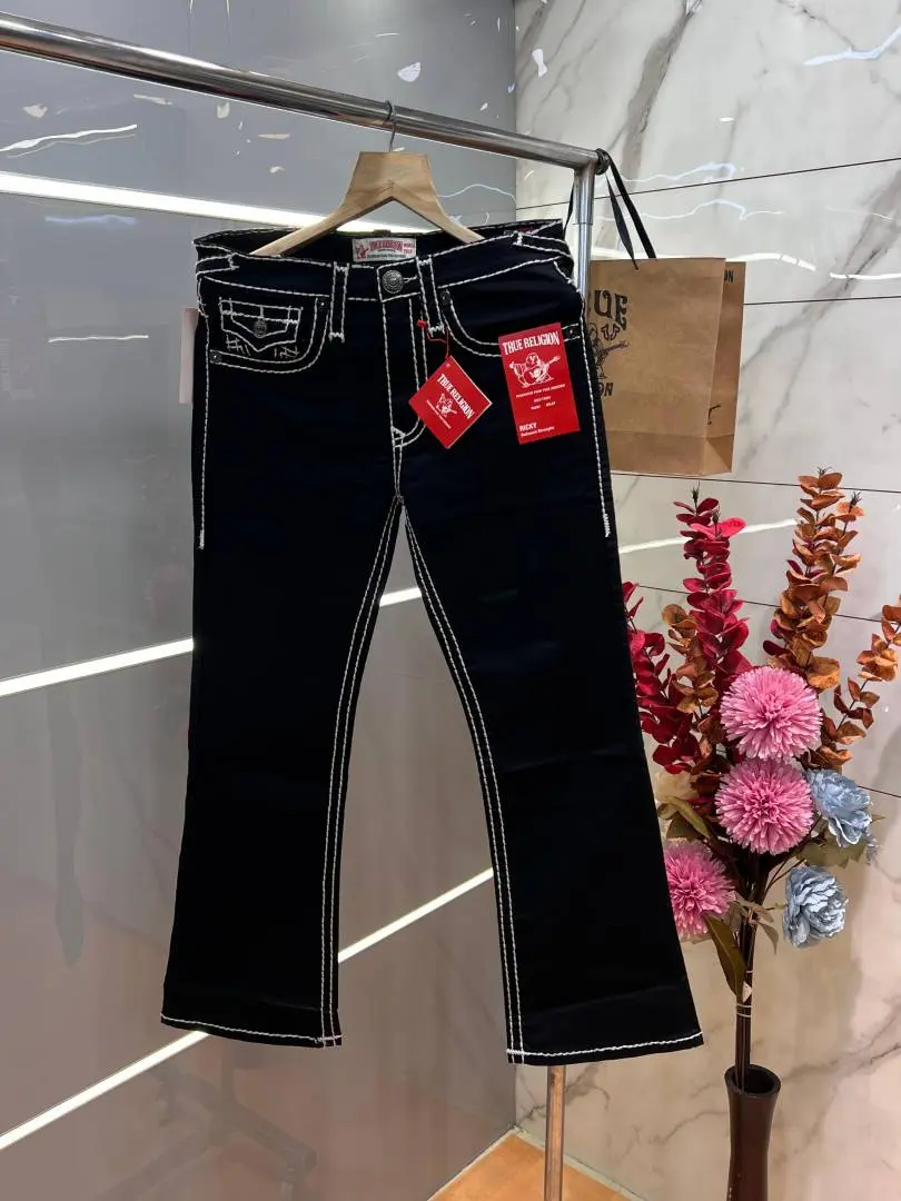 True Religio n Premium Imported Stretchable Lycra Fabric Boot Cut Denim with Back Flap pocket Design 3436 - Image 2